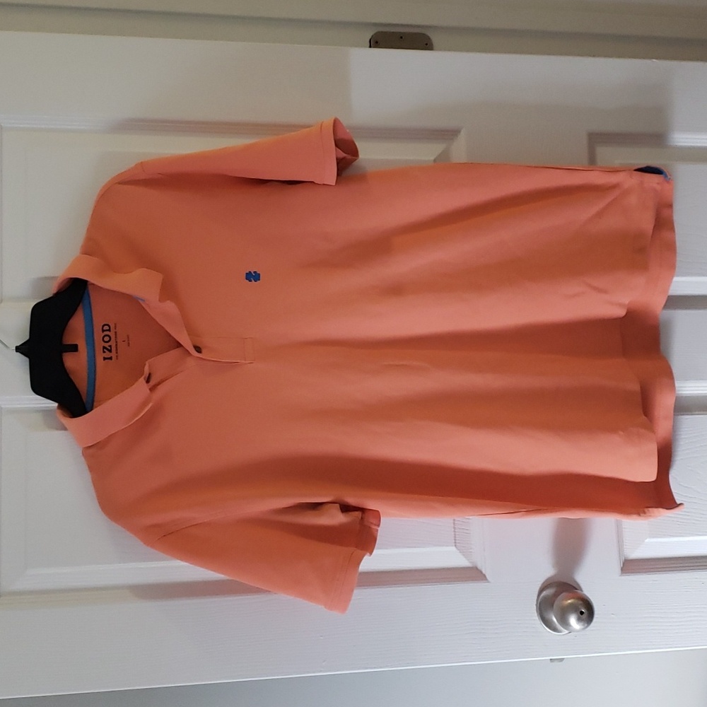 Izod polo advantage men's size L salmon color